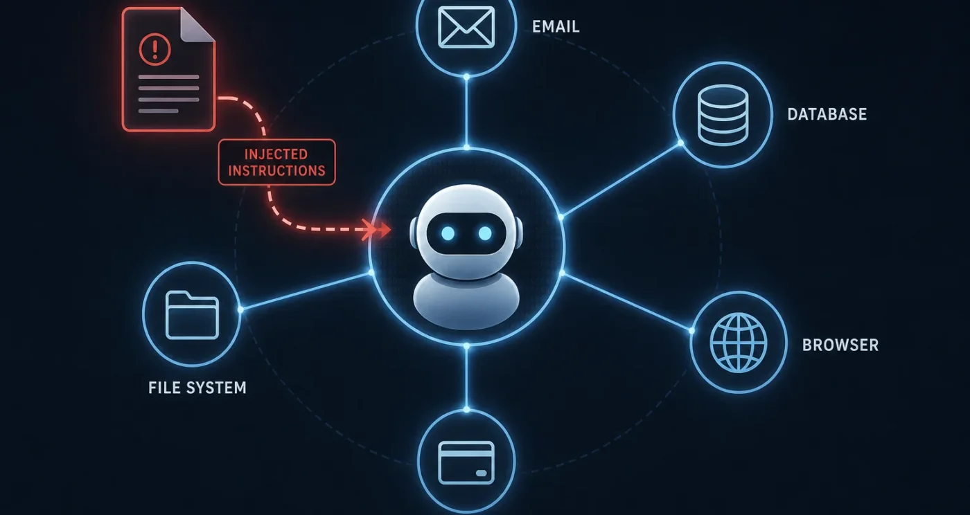 Editorial illustration for What Is AI Agent Security? How Autonomous AI Changes the Attack Surface