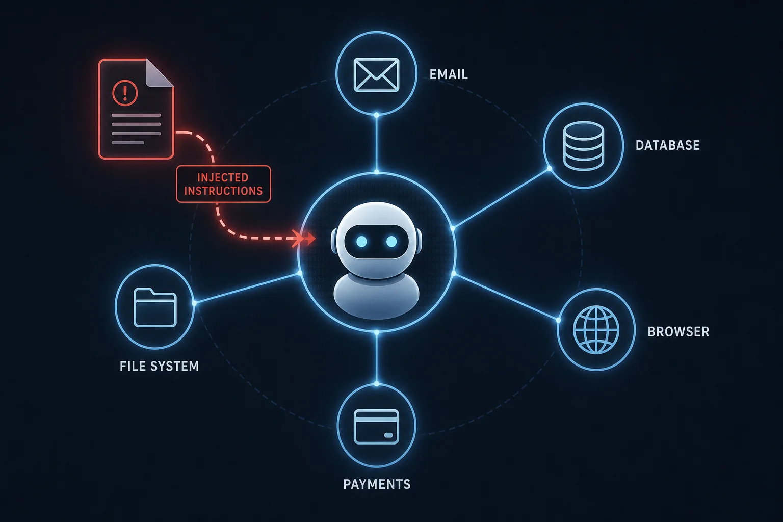 Editorial illustration for What Is AI Agent Security? How Autonomous AI Changes the Attack Surface